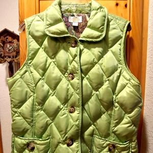 Women's Puffy Green Vest